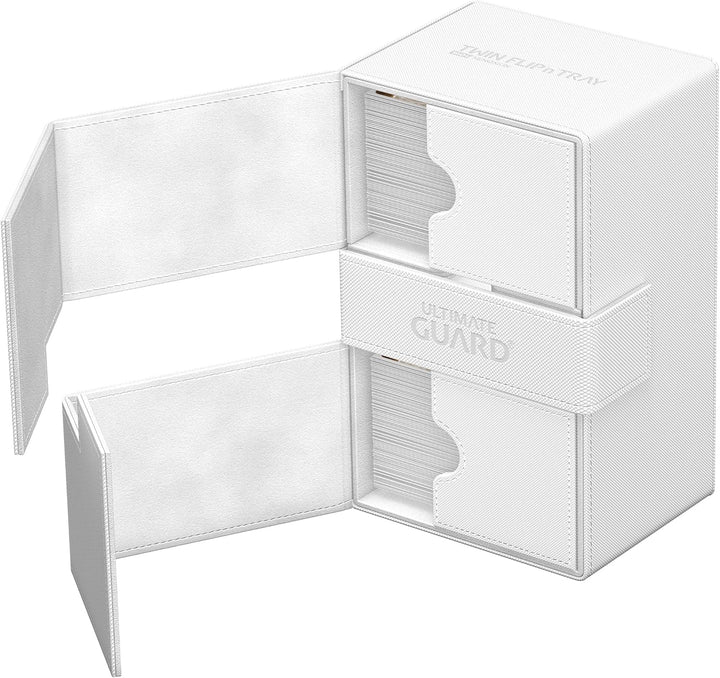 Ultimate Guard Twin Flip`n`Tray 160+ XenoSkin Monocolor Weiss, Weiss