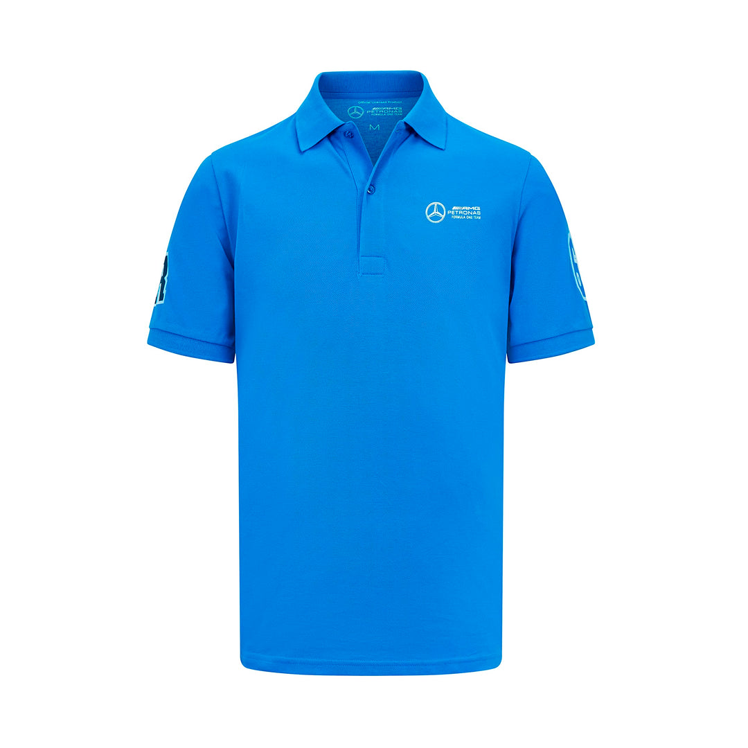 MERCEDES AMG PETRONAS Formula One Team - George Russel Polo - Blau - Männer - Grösse: XL