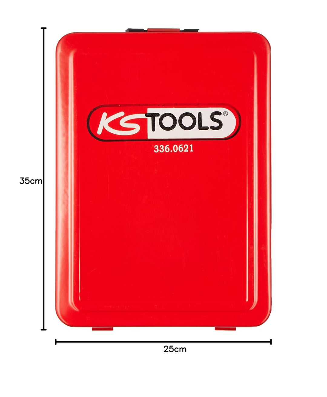 KS Tools 336.0621 HSS Handgewindebohrer-Satz M, Stahlblechkassette 21-tlg.M3-M12