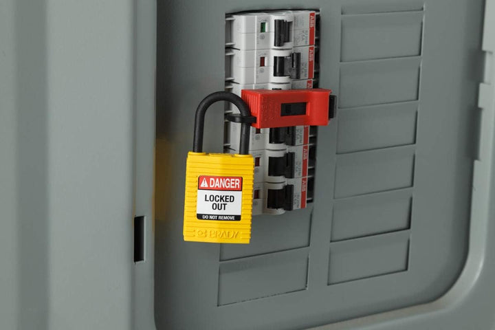 Brady (NYL-YLW-38PL-KA3PK) SafeKey Nylon Lockout-Vorhängeschloss Mit Nylon Bügel 38.00 mm Gelb KA -