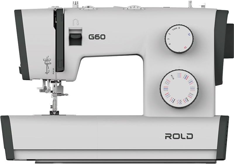 ROLD G60 Elektrische Nähmaschine – 32 Nähprogramme mit Anschiebetisch | Für Jeans, Jersey, Baumwolle