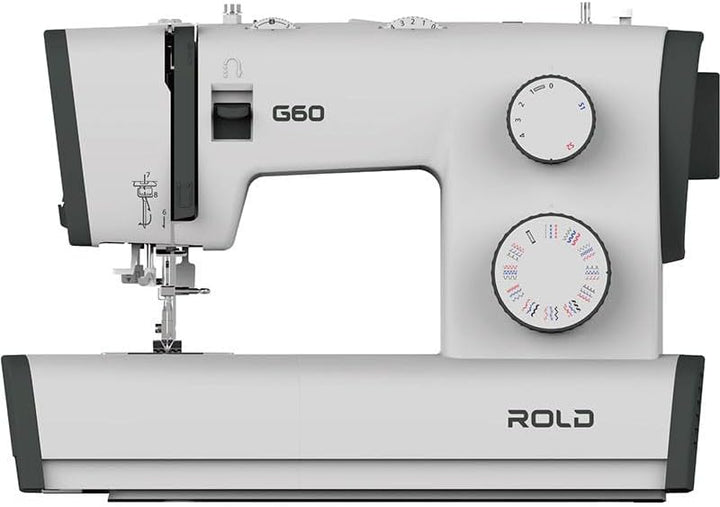 ROLD G60 Elektrische Nähmaschine – 32 Nähprogramme mit Anschiebetisch | Für Jeans, Jersey, Baumwolle