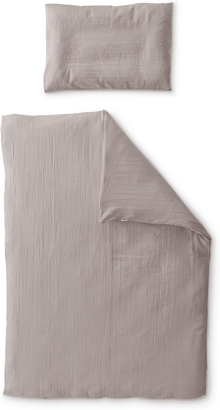 Ehrenkind® Bettwäsche-Set Musseline | 100% Bio-Baumwolle | Standard 100 by Oeko-TEX | 100x135cm + 40