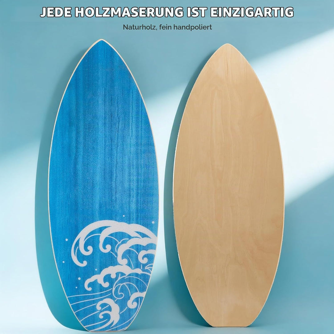 Surf Balance Board Trainer, Balanceboards Holz für Erwachsene Surf Core-Training, Fitness, Indoor Su