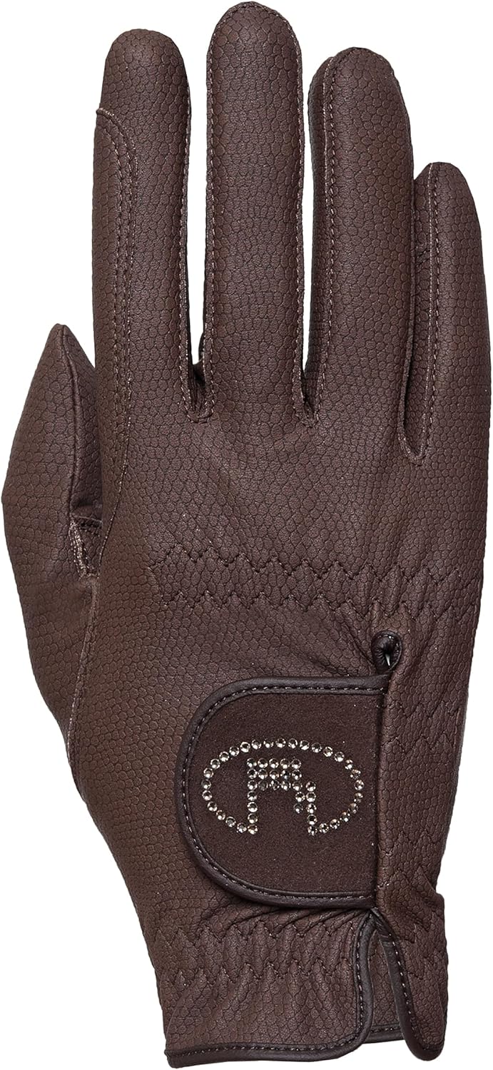 Roeckl Sports Reithandschuh Lisboa, Ladies Sommer Handschuh, 5 Farben, Grösse 6-8.5 Mokka 7, Mokka 7