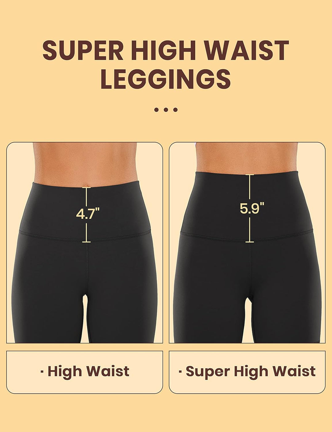 CRZ YOGA Damen Leggings 44 Schwarz, 44 Schwarz