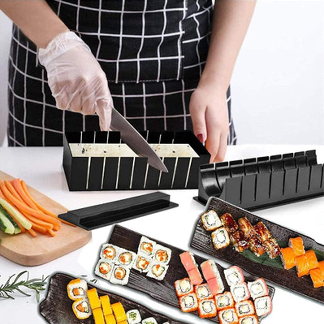 Sushi Maker Kit,11pcs DIY Sushi Set Sushi Rollen Maker Komplett DIY Sushi Maker Kit mit 8 Formen,Rei