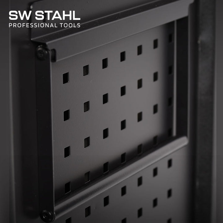 SW-Stahl 07121L Papierrollenhalter für Werkstattwagen I Zubehör für Lochwand I Wandhalter Papierroll
