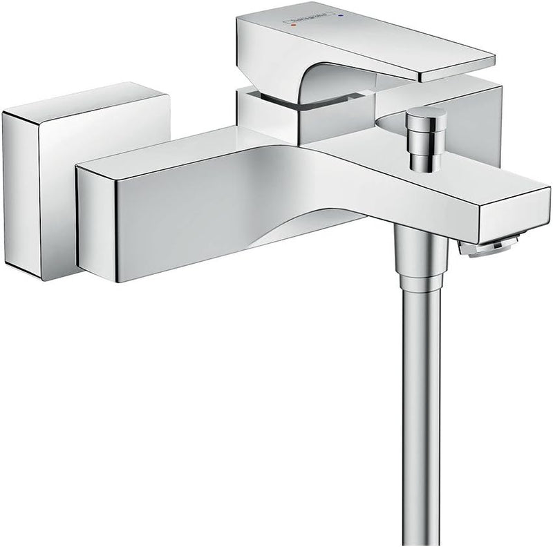 hansgrohe Metropol Wannenarmatur Aufputz, Chrom, Hebelgriff Chrom Hebelgriff Wanne, Chrom Hebelgriff