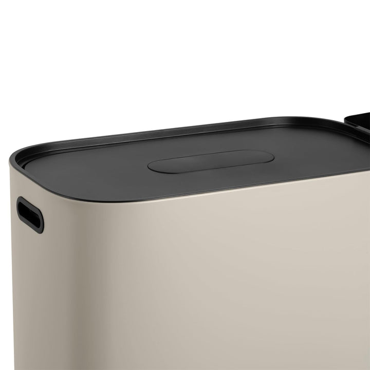 SVITA MLT2X30 Mülleimer Treteimer Abfalleimer 60l 2 Fächer freistehend mit Deckel inkl. Inneneimer T
