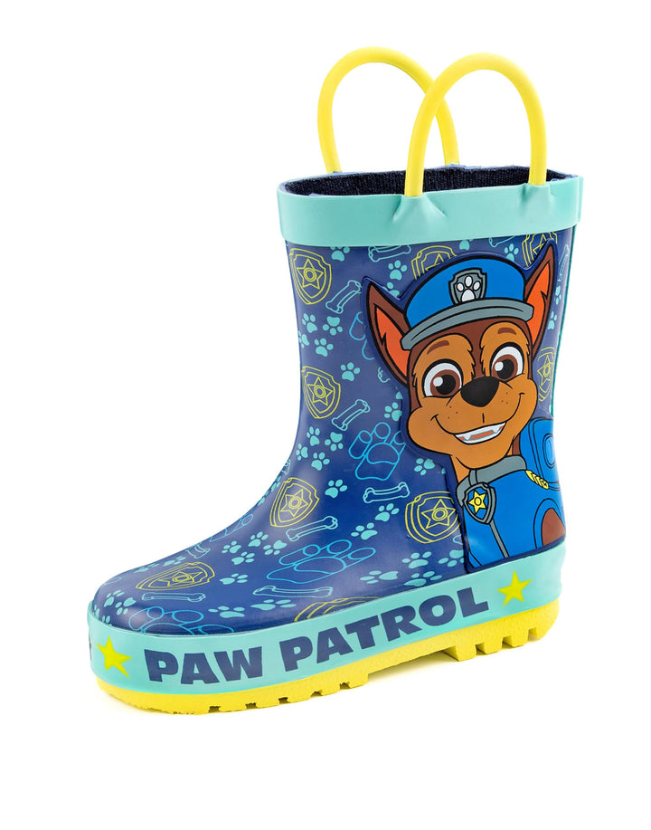 PAW PATROL Gummistiefel Jungen Kinder Kleinkinder | Chase Rescue Welpen Polizei Cop Gummistiefel | B