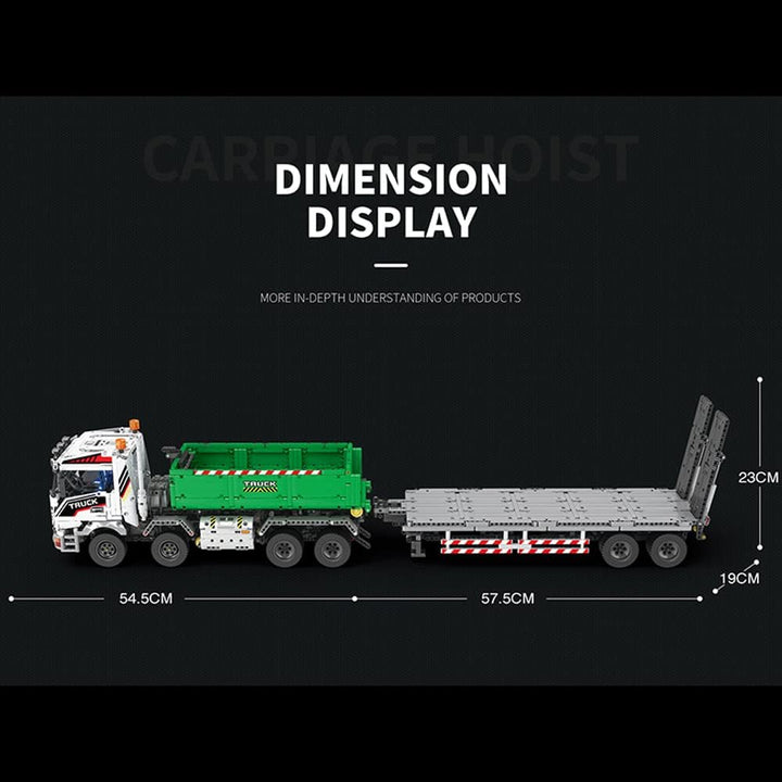 DOYAY Technik LKW Mit Anhänger, 2950 Teile Technik Truck Ferngesteuert Auto mit Motoren, Technik Dum