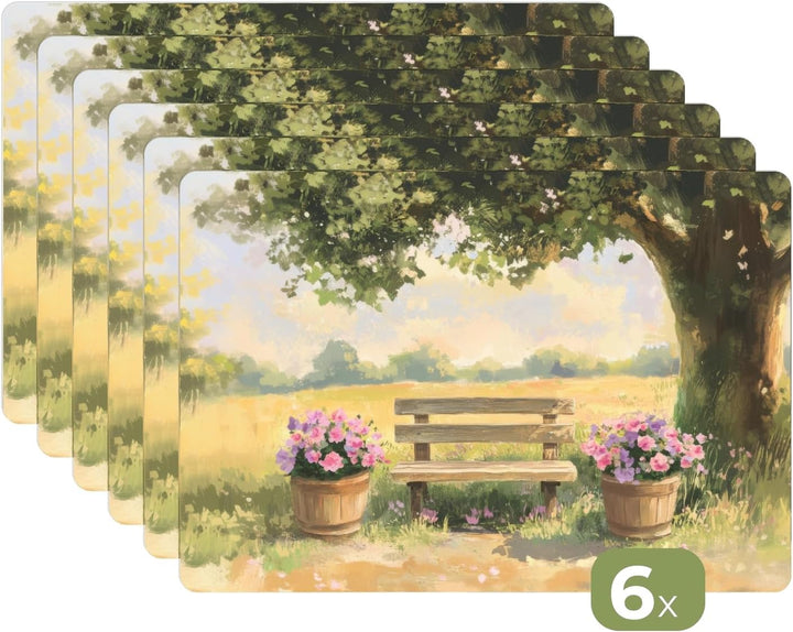 KitchenYeah© Platzsets Abwaschbar 6-Teilig 45x30 cm Tischsets Platzdeckchen Platzset Unterlage Tisch