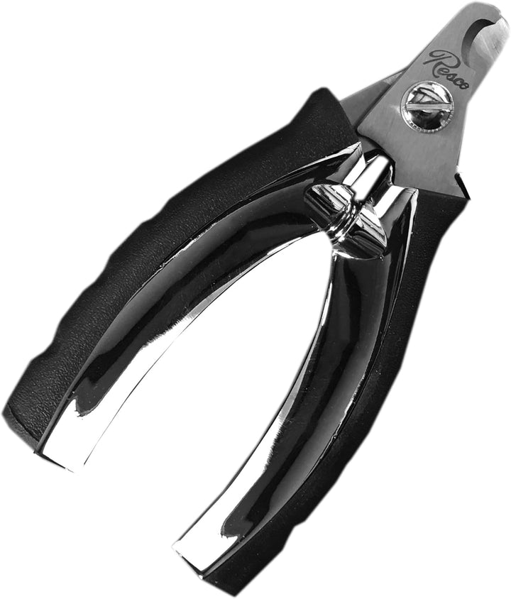 Resco Professional plier-Style Nagelknipser, Trimmer L Chrom / Schwarz, L Chrom / Schwarz