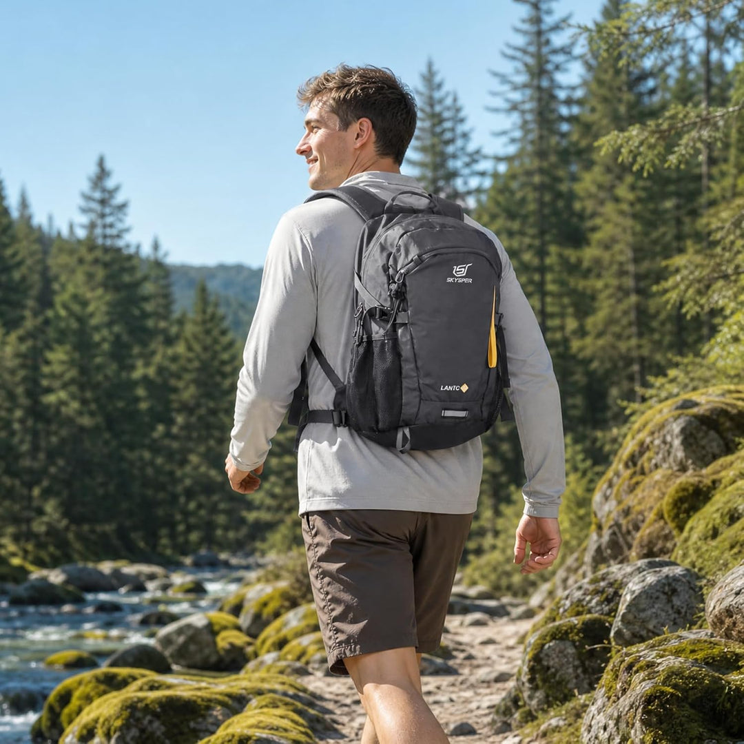 SKYSPER LANTC 20 Leicht Wanderrucksack 20L Klein Rucksack mit Rückenbelüftung Trekkingrucksack aus a