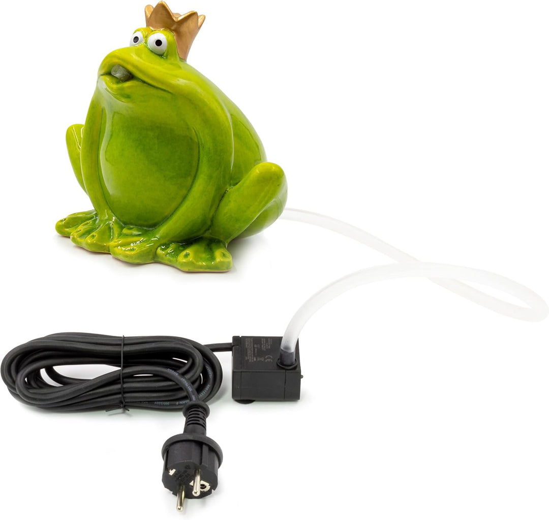 Wasserspeier Frosch Figur - Frosch Deko Garten - Wasserspiel Garten Deko - Gartenteich Becken Figure
