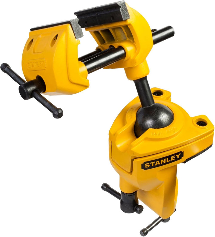 Stanley Maxsteel Multiachsen Schraubstock, mit drei Achsen durch Kugelgelenk, 25kg Spannkraft, 75mm