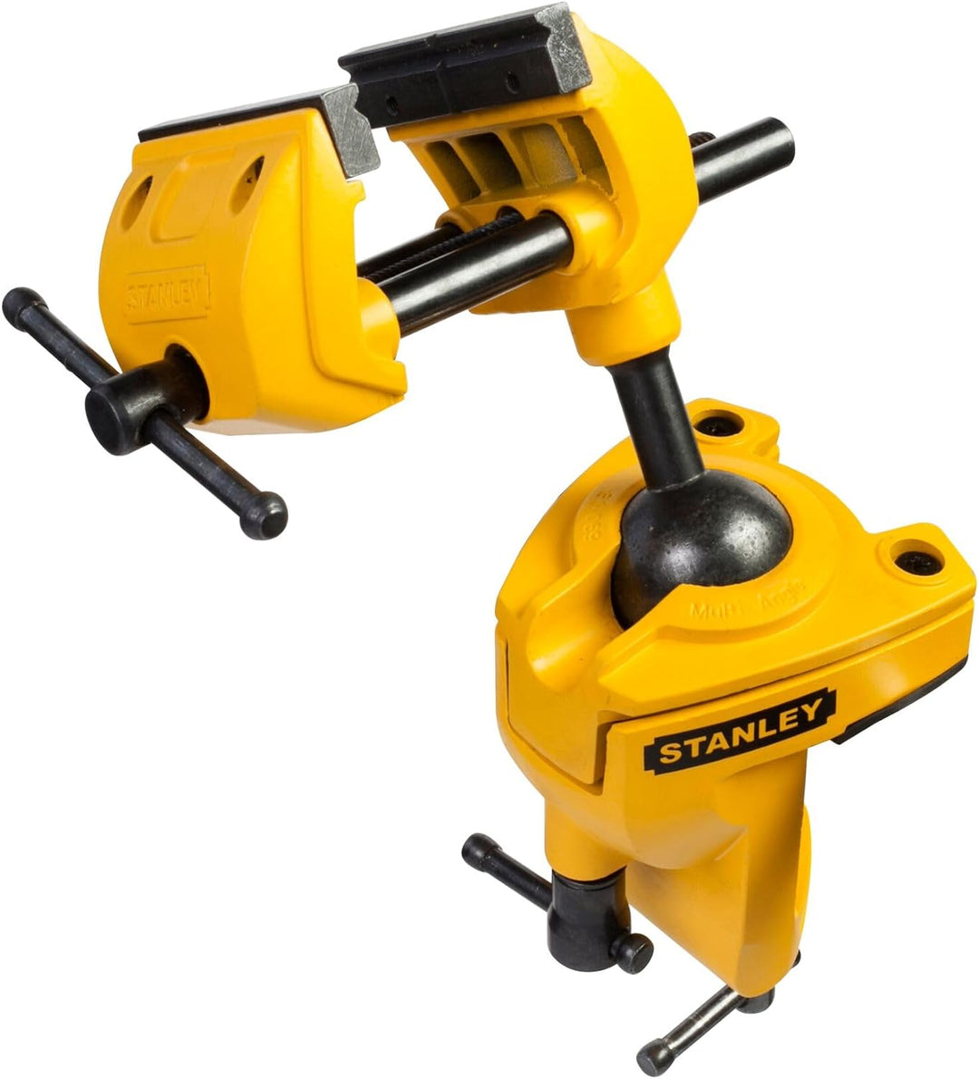 Stanley Maxsteel Multiachsen Schraubstock, mit drei Achsen durch Kugelgelenk, 25kg Spannkraft, 75mm