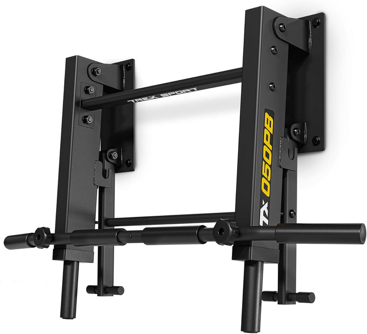 TREX SPORT Klimmzugstange klappbar zur Wandmontage TX-050PB | 6 rutschfeste Schaumstoffgriffe, Boxsa