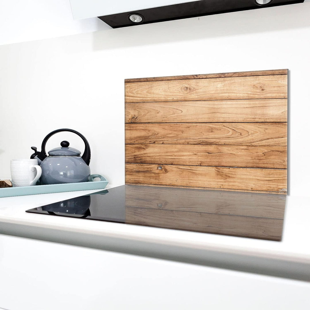 Herdabdeckplatte 80x52 cm 1-teilig Ceranfeldabdeckung Induktion Herdschutz Spritzschutz Glasplatte D