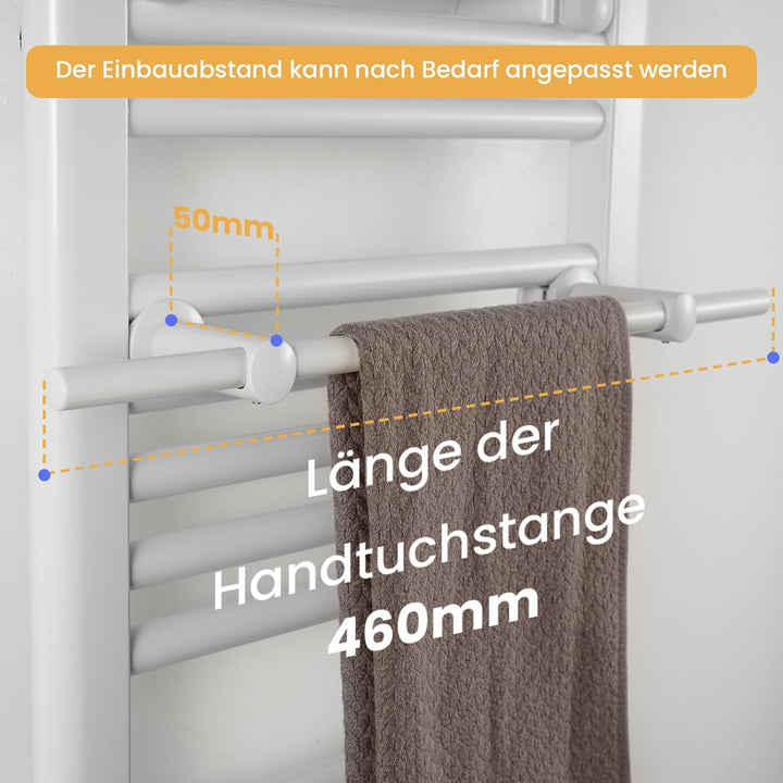 Heilmetz Handtuchhalter ohne Bohren, für Heizkörper Badheizkörper Elektrisch, Handtuchstange Baustah
