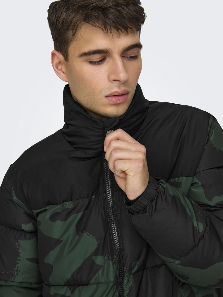 Only & Sons Male Daunenjacke ONSMELVIN Daunenjacke L Darkest Spruce, L Darkest Spruce
