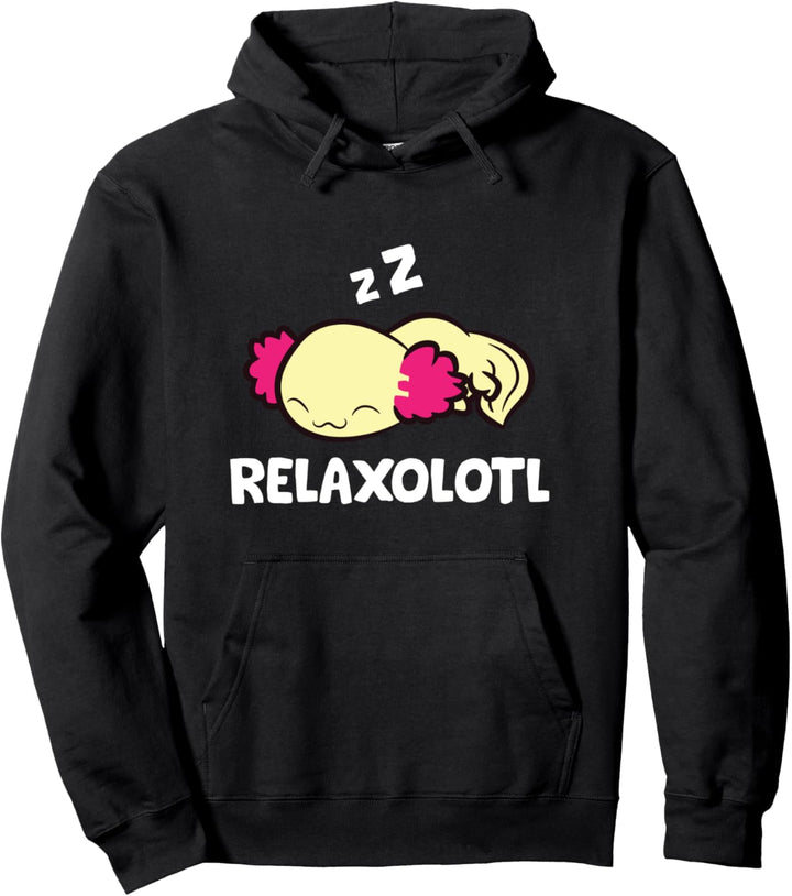Axolotl Wortspiel Lustig Relaxolotl Schlafen Axolotl Pullover Hoodie