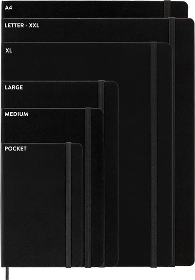 Moleskine Wochenplaner Vertikal Pro, 12 Monate 2024, Agenda 2024, XL 19x25, Hardcover mit Gummizugve