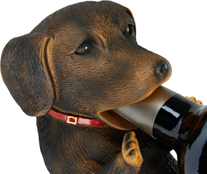 BRUBAKER Weinflaschenhalter durstiger Hund - Dackel - Flaschenhalter Trinkende Tiere - Dachshund Fla