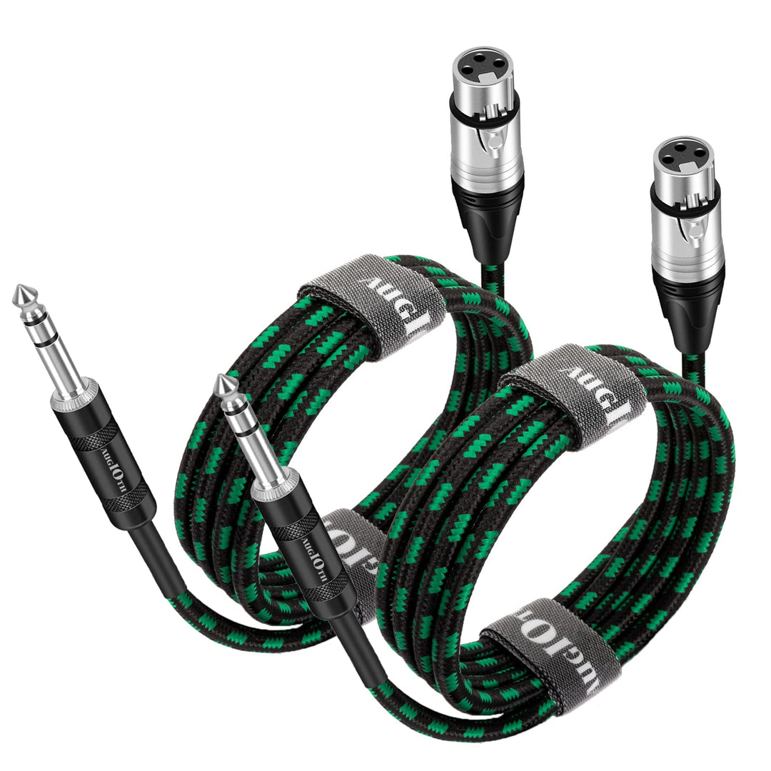 XLR Weiblich(Female) zu 6,35 mm TRS Kabel 4,5 Meter 2Pack, 15ft Balance 1/4 Stecker zu 3-Pin XLR Wei
