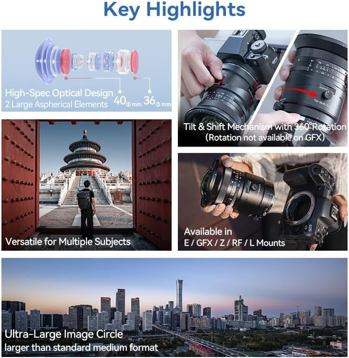 TTARTISAN 17mm F4 ASPH Vollformat Tilt-Shift Objektiv für Nikon Z