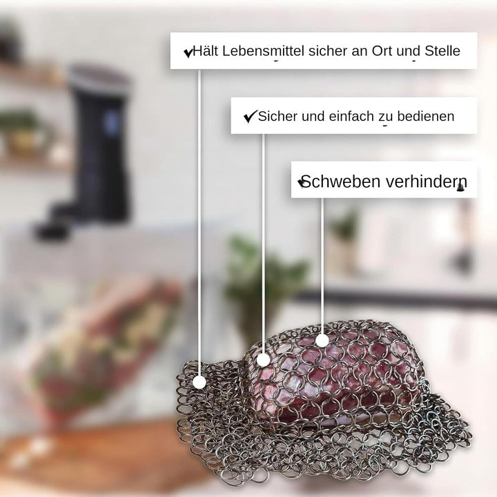 Sous-Vide-Kettengewicht 20 X 20 Cm Sous-Vide-Gewichte Edelstahl-Sous-Vide-Gewicht Lebensmittelecht S