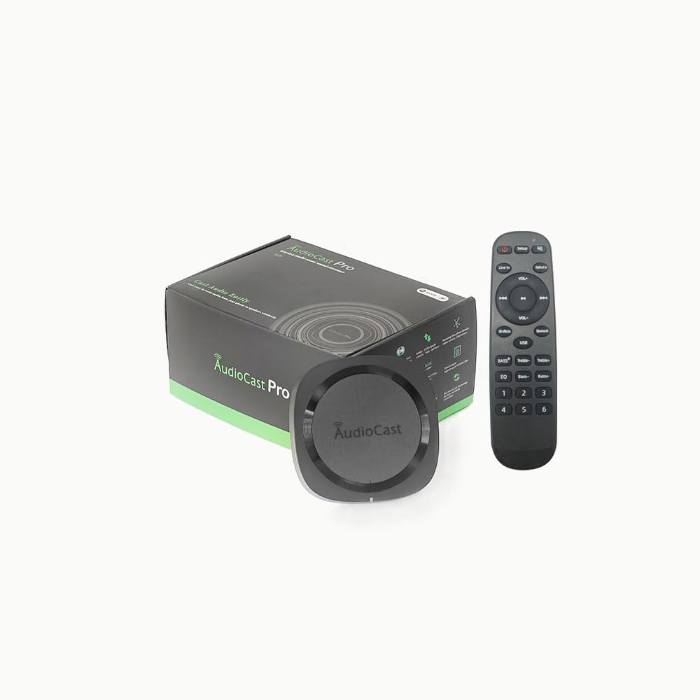 Audiocast Wireless WiFi Audio Receiver Multiroom Adaptor for Speaker Systems Convert Wired Speakers