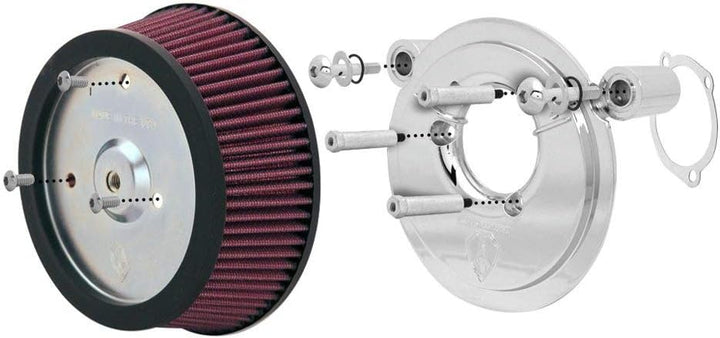 Arlen Ness 18-828 Chrom Big Sucker Performance Luftfilter-Set