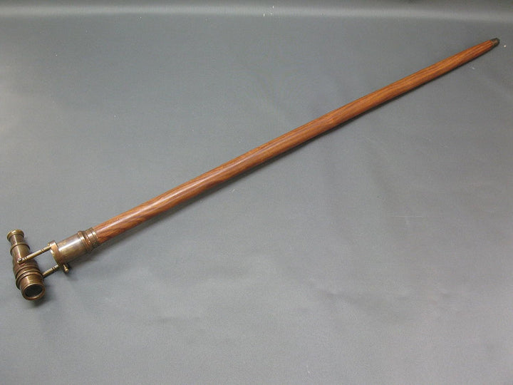 Gehstock Spazierstock Wanderstock Edelholz mit Fernglas Fernrohr Kapitänsstock 97cm M37