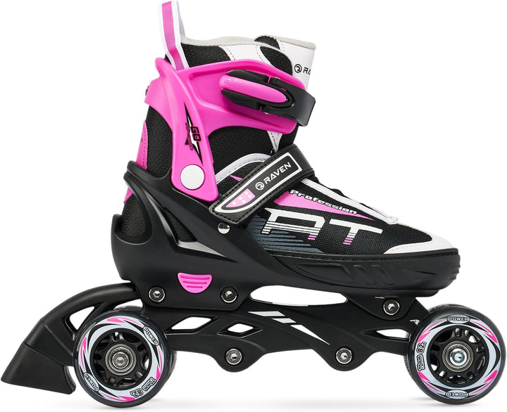 RAVEN Profession 3in1 Inlineskates Triskates Rollschuhe Inliner für Kinder und Erwachsene verstellba