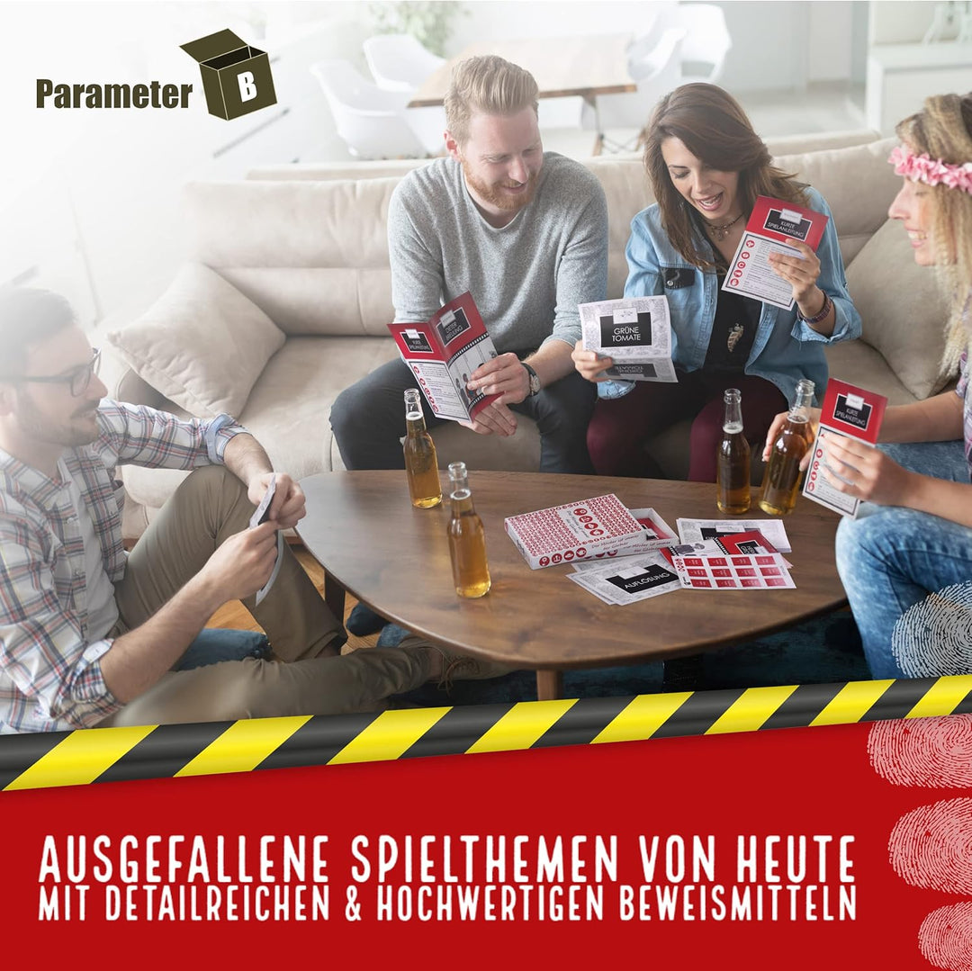 Parameter B - Der Mörder ist Immer der Gärtner - Krimidinner für 4 Personen – spannendes Krimidinner