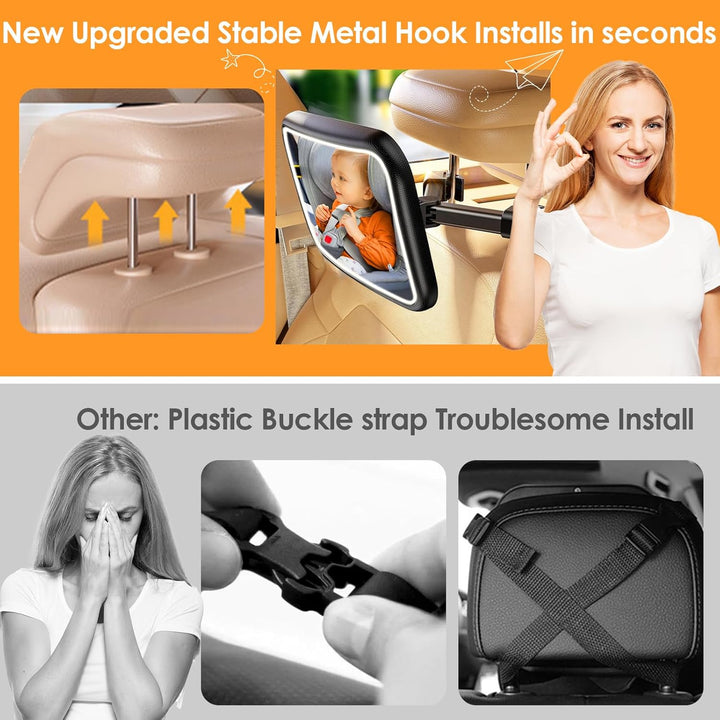 Spiegel Auto Baby Rückbank - 360° Baby Autospiegel Sicherheit Autositz Spiegel Babyspiegel Rückansic