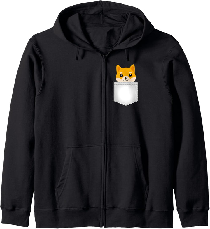 Shiba Hund in Brusttasche Kapuzenjacke