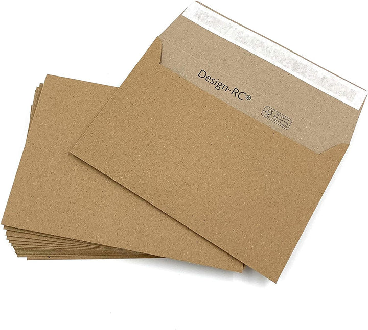 100 Briefumschläge in C6, Design-RC®, aus Recycling-Papier mit Abziehstreifen, Kuverts im Format 162