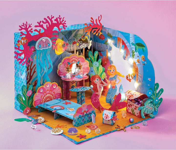 Janod - Magic Ocean - Die Kammer der Meerjungfrauen - Basteln für Kinder - Kreativset - Deko zum Bas