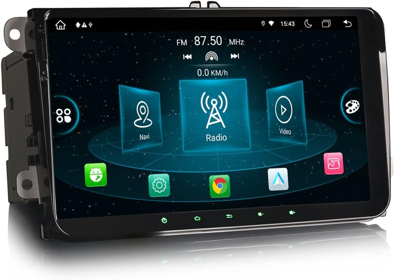 Erisin 9 Zoll Android 12 8-Kern 4GB+ 64GB Autoradio Mit GPS Navi für VW Passat B6 Golf 5/6 Touran Sk