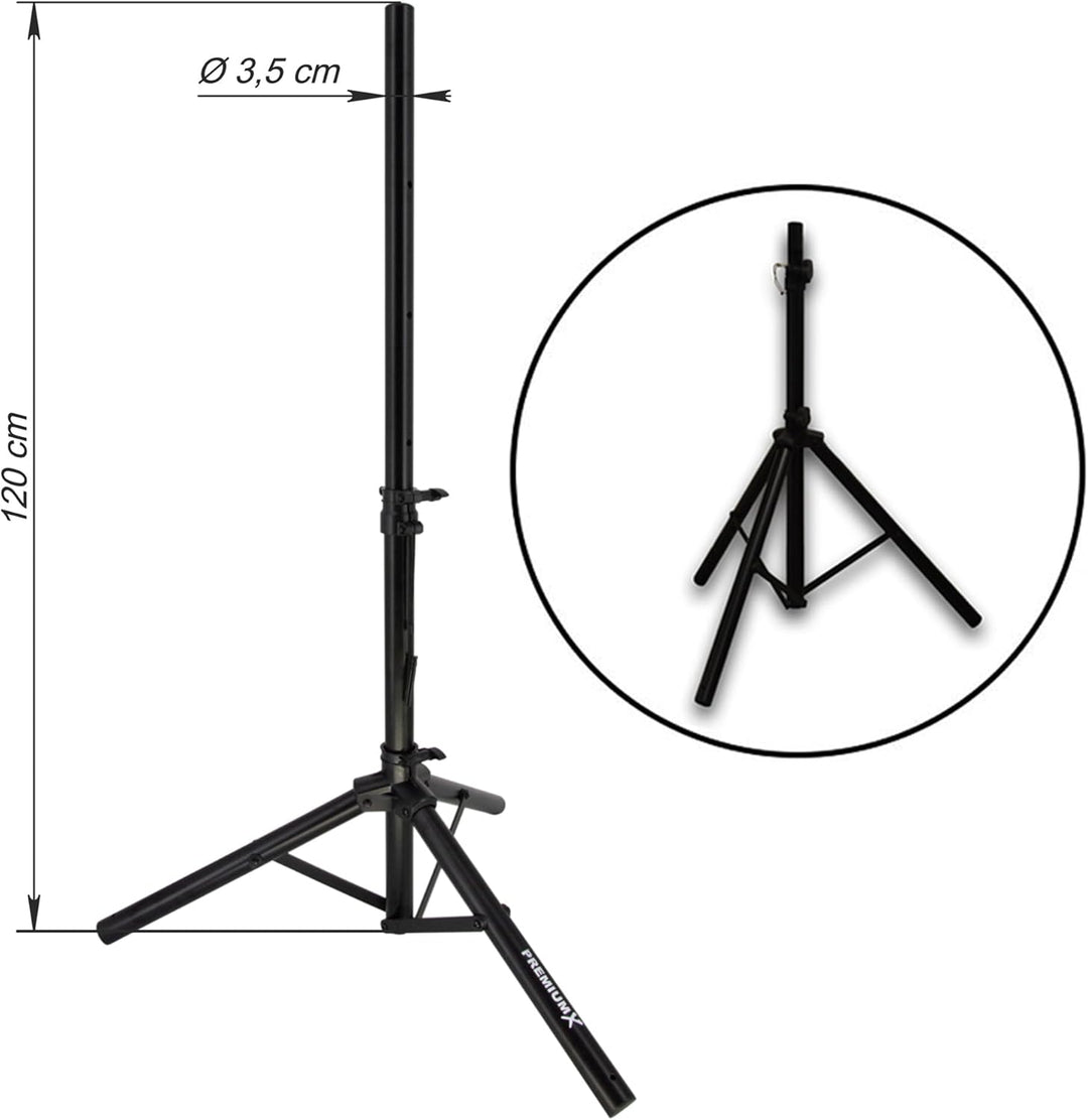 PremiumX Mobile Camping Satelliten-Komplettanlage 60cm Antenne SAT Single LNB Dreibein-Stativ TV Kab