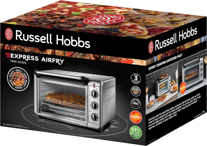 Russell Hobbs Minibackofen Express Airfry 5-in-1: Heissluftfritteuse, Backofen, Grill, Toaster, Warm