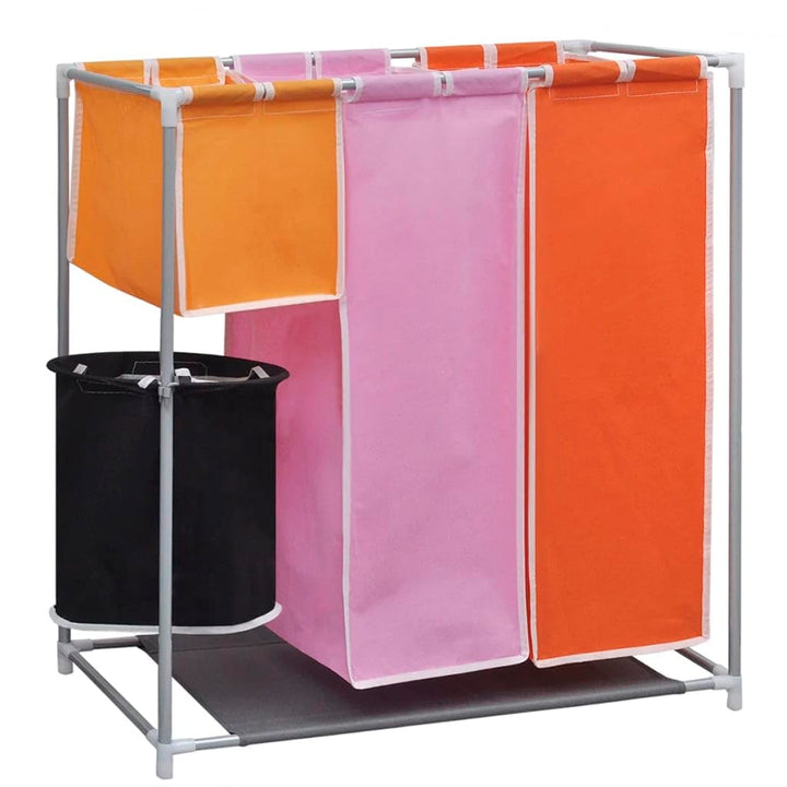 vidaXL 4 Fächern Wäschekorb Wäschesammler Wäschesortierer Wäschebox Wäschetonne 1, 1