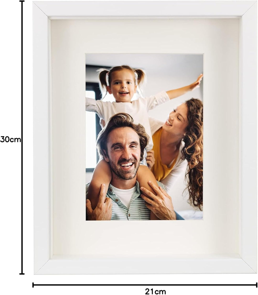 BD ART Box 3D 21x30 cm Objektrahmen Bilderrahmen, Rechteckig Weiss zum befüllen, tiefer für objekte,