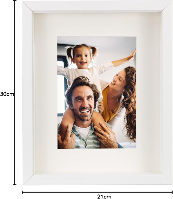 BD ART Box 3D 21x30 cm Objektrahmen Bilderrahmen, Rechteckig Weiss zum befüllen, tiefer für objekte,