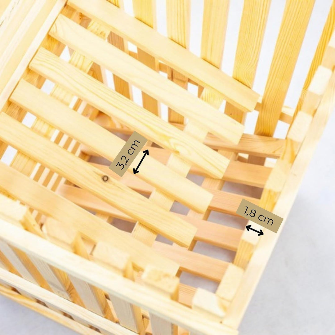 Kartoffelkiste 50x80x50 cm Kartoffel Aufbewahrungsbox Holz Zwiebel Obstkiste Gemüse Aufbewahrung Hol