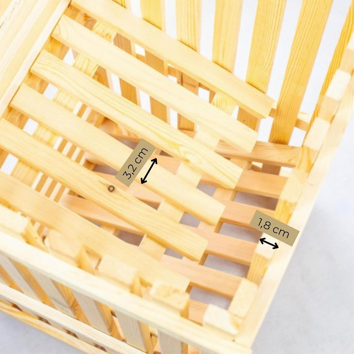 Kartoffelkiste 50x80x50 cm Kartoffel Aufbewahrungsbox Holz Zwiebel Obstkiste Gemüse Aufbewahrung Hol