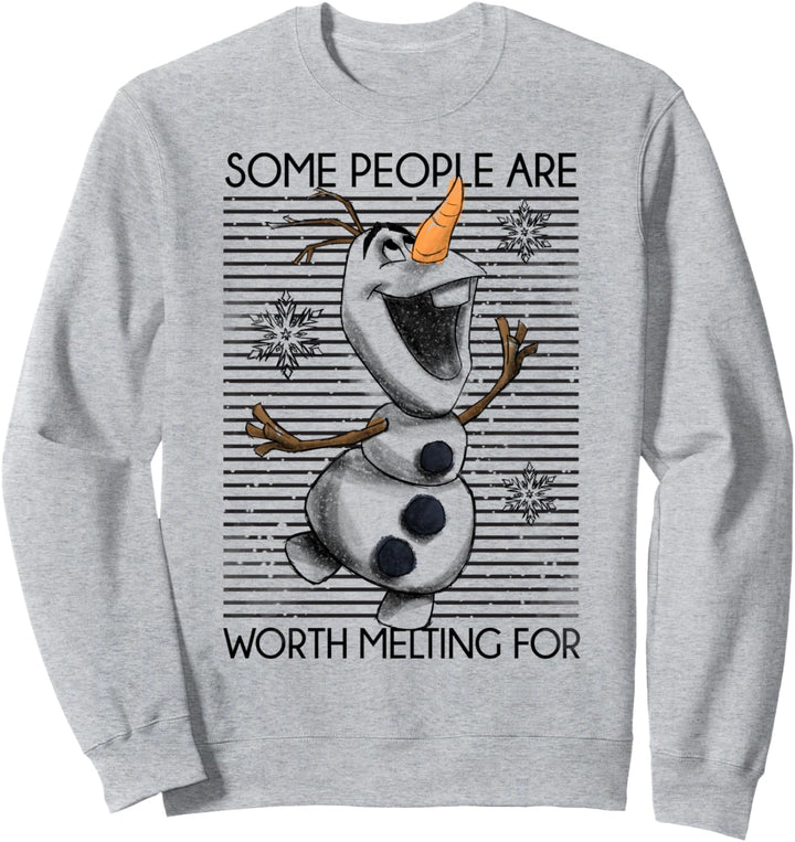Disney Frozen Olaf Some People Are Worth Melting For Lines Sweatshirt